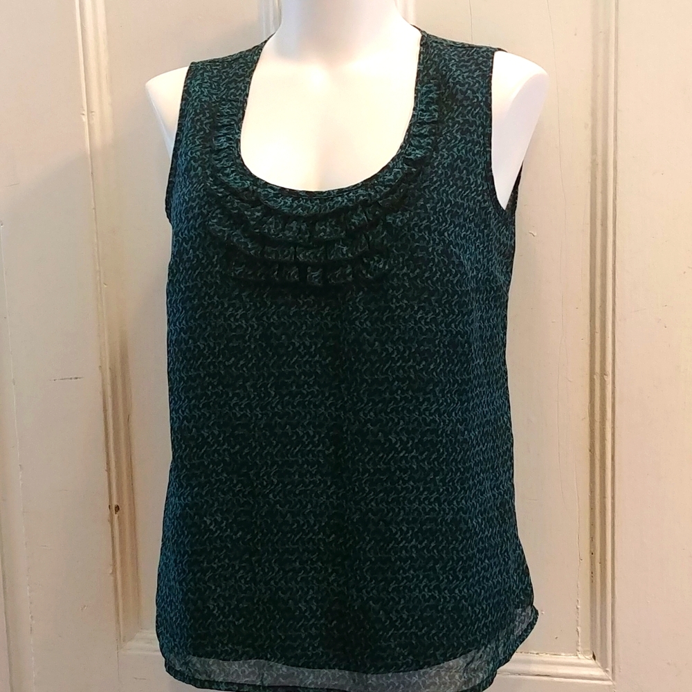 Reitmans Sleeveless Ruffle Blouse Tank Top